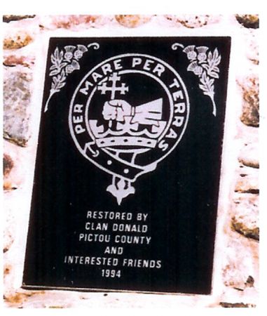 New Plaque  Facing South  Glencoe 306